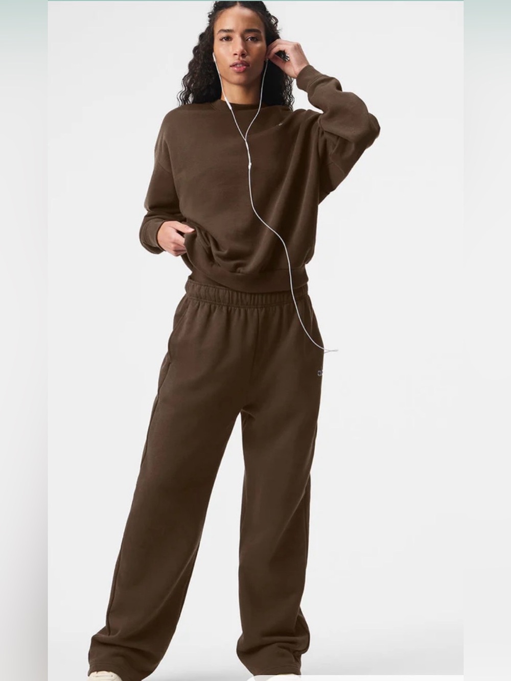 Alo full sweatsuit! Worn twice! Espresso